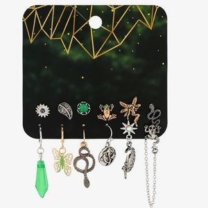Woodland Fairies Frogs & Snakes Mismatch Earring Set‎ Hot Topic